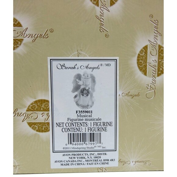 SARAHS ANGELS Musical Figurine Angel with Red Cardinal Bird 2011 Boxed - Picture 8 of 10